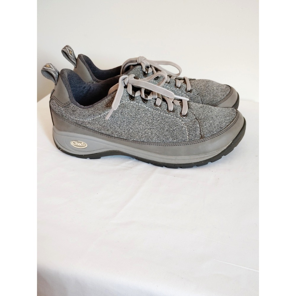 Chaco Sierra Women 8.5 Gray Waterproof Lace Up Preppy Athletic Walking Sneakers